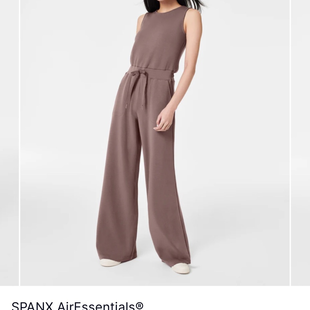 SPANX Brown Wide Leg Jumpsuit with Relaxed Fit